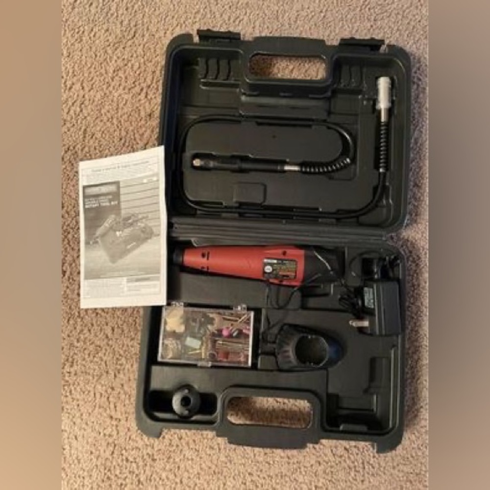 CHICAGO RECHARGEABLE CORDLESS ROTARY TOOL KIT (LIKE DREMEL)